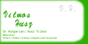 vilmos husz business card